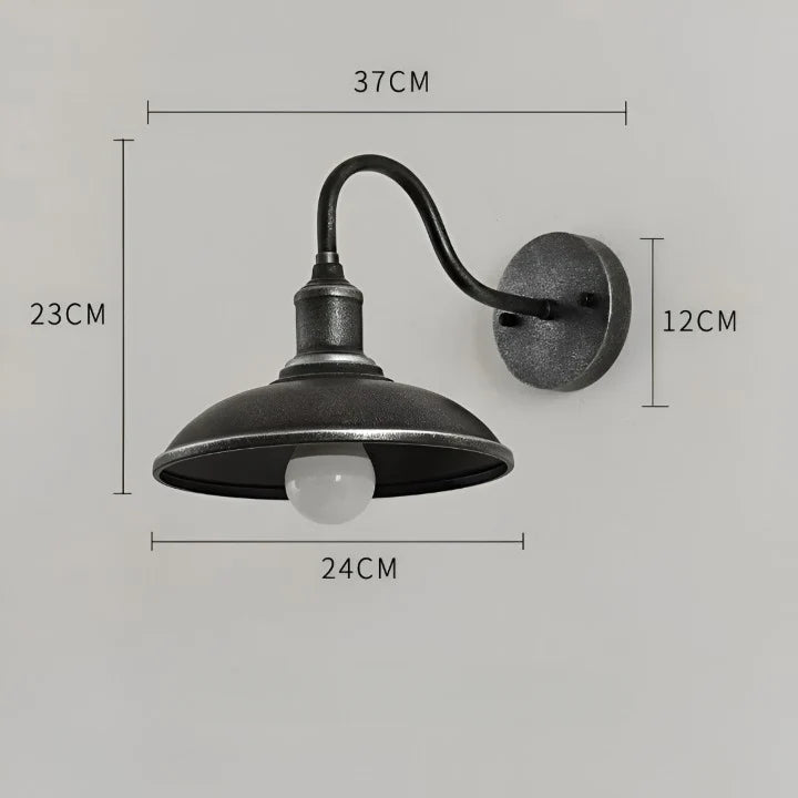Casa Lumière Industriële Buiten Wandlamp van Metaal - Modern Design met Klassieke Uitstraling