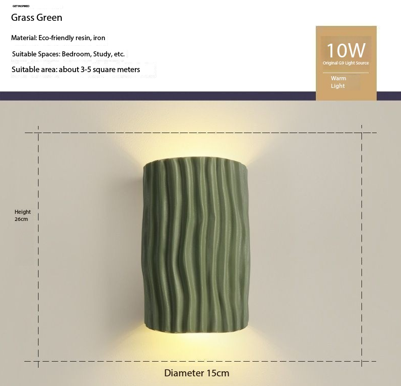 Casa Lumière Japandi Resin Wandlamp - Organische Lijnen