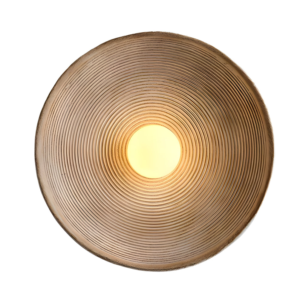 Casa Lumière Retro Ceramic Japandi Wandlamp - Rond Resin Design