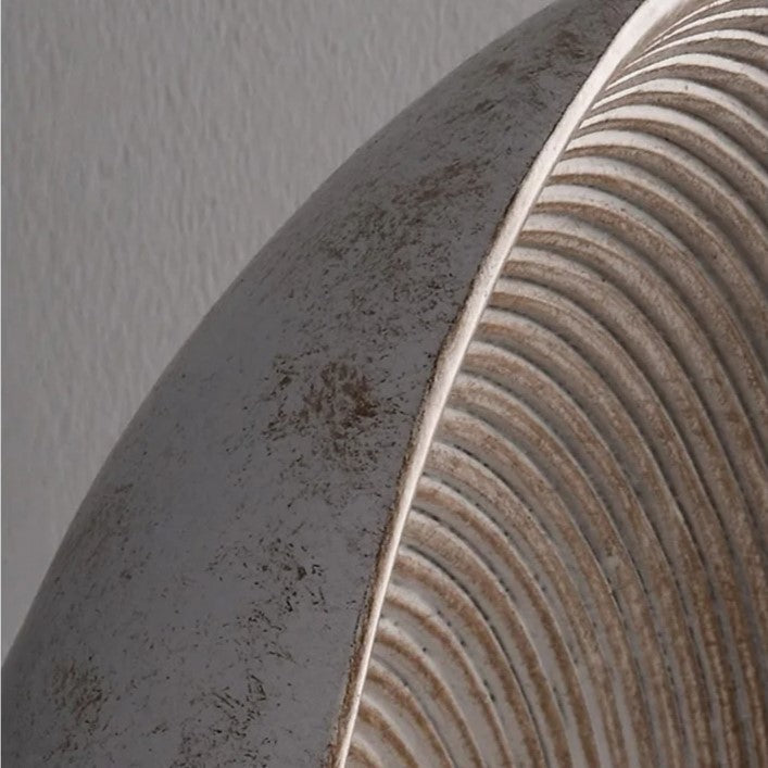 Casa Lumière Retro Ceramic Japandi Wandlamp - Rond Design, Resin Afwerking & Zacht LED Licht