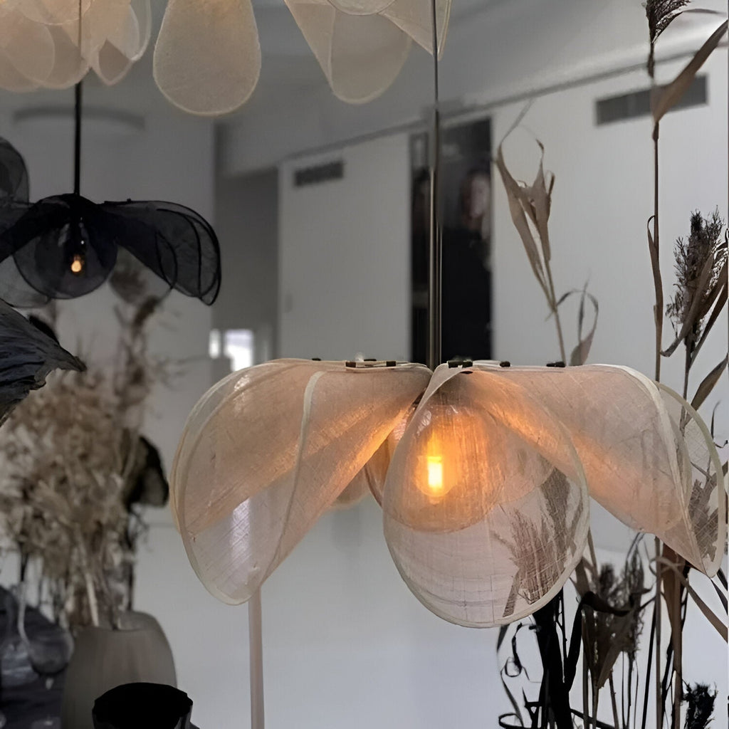 Casa Lumière Nordic Flower Hanglamp - Sculpturale Fabric Design Verlichting