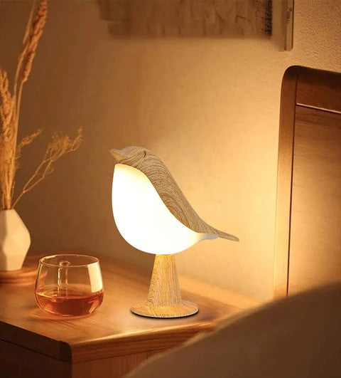 Casa Lumière Nestbird nachtlampje van hout met warm LED-licht - Aroma Diffuser