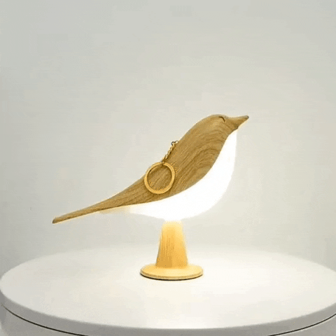 Casa Lumière Nestbird nachtlampje van hout met warm LED-licht - Aroma Diffuser