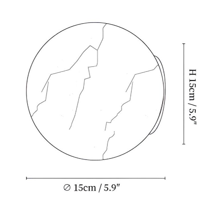 Casa Lumière Alabaster Mini Wandlamp – Japandi Design, Natuursteen & Zachte Sfeerverlichting