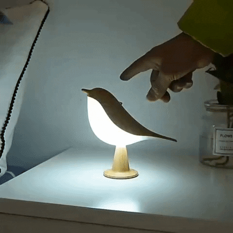 Casa Lumière Nestbird nachtlampje van hout met warm LED-licht - Aroma Diffuser