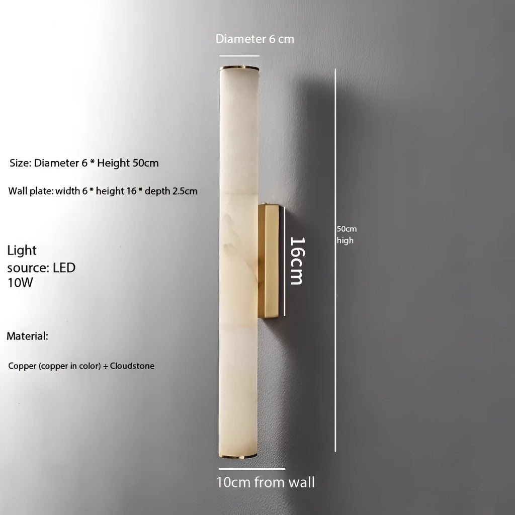 Casa Lumière Callisto Marmeren Wandlamp met Koper – Modern Design & Warme Sfeerverlichting